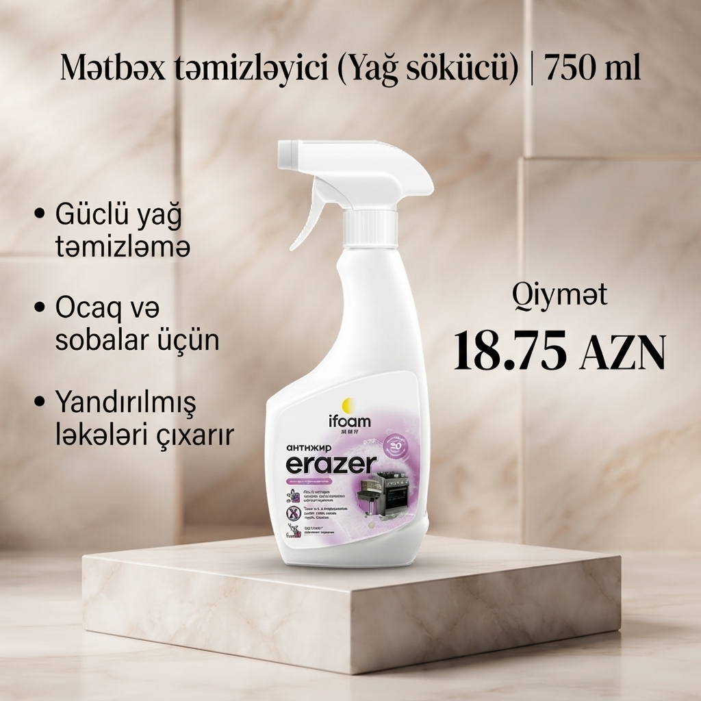 Yağ çökdürücü - yanmış ləkələri belə çıxarır, güclü təmizləyici vasitə 🌟 