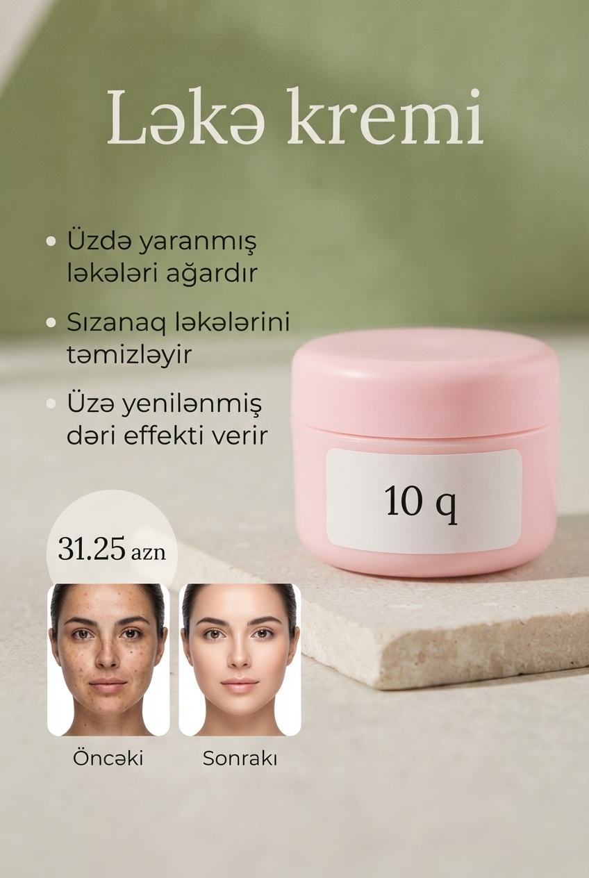 Üz üçün ləkə kremi - organik 
