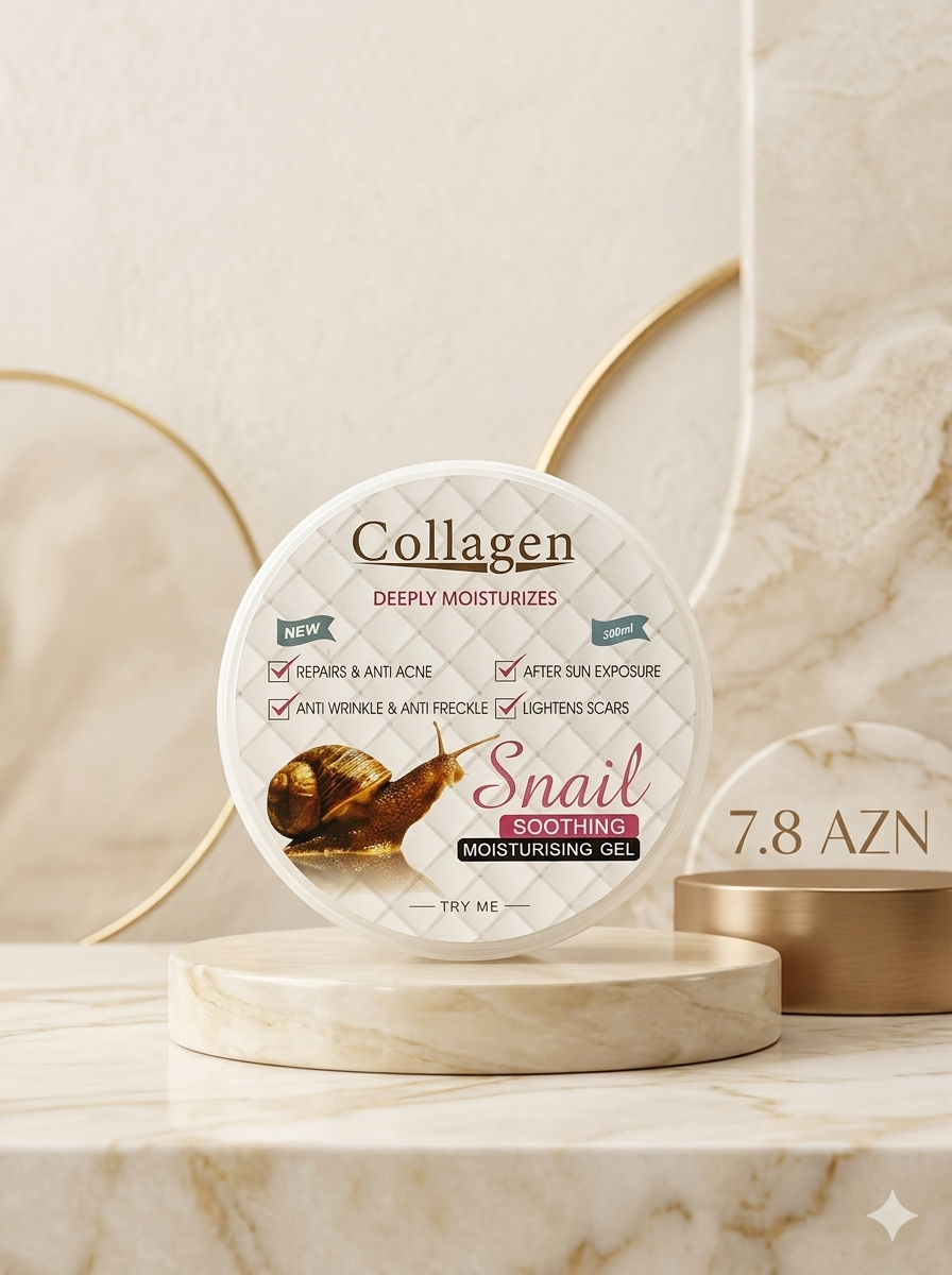 Salyanqa (Snail) Geli: 300 ml — Dərini nəmləndirir, bərpa edir.